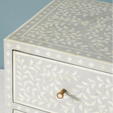 Bone Inlay Small Cabinet : Liana : Grey Bone Inlay Small Cabinet : Liana : Grey