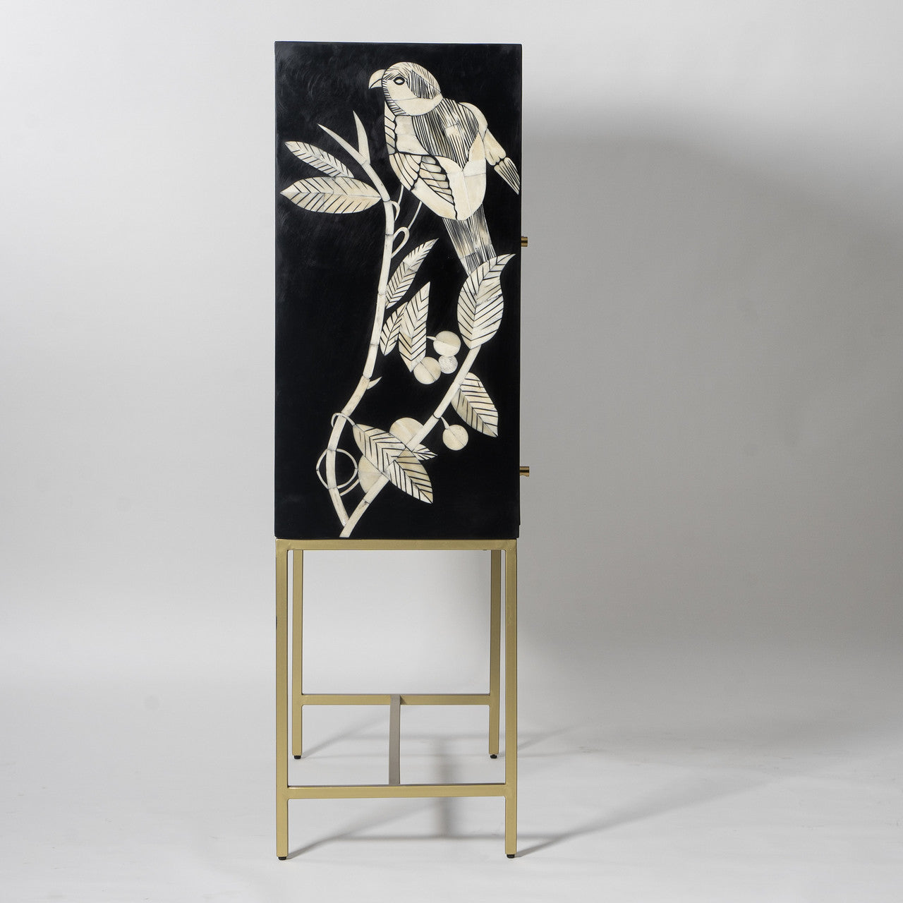 Swallows Bar Cabinet featuring Inlay Design Swallows Bar Cabinet featuring Inlay Design