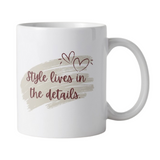 Limited Edition Mahlia Interiors Mug : Style Lives in the Details Limited Edition Mahlia Interiors Mug : Style Lives in the Details