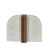 Marble Bookend with Timber Marble Bookend with Timber