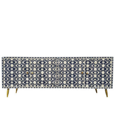 Bone Inlay TV Sideboard : Potala : Navy