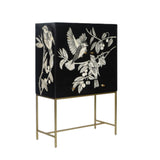Bone Inlay Bar Cabinet : Birds Bone Inlay Bar Cabinet : Birds