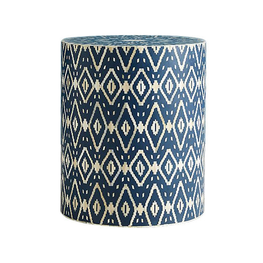Bone Inlay Side Table : Patola : Indigo