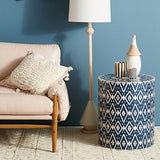 Bone Inlay Side Table : Patola : Indigo Bone Inlay Side Table : Patola : Indigo