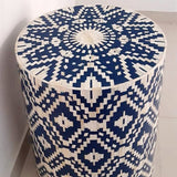 Bone Inlay Side Table : Patola : Indigo Bone Inlay Side Table : Patola : Indigo