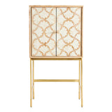 Bone & Timber Inlay Bar Cabinet : Fantail : Natural Bone & Timber Inlay Bar Cabinet : Fantail : Natural