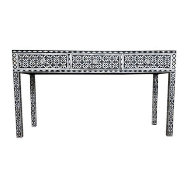 Mother of Pearl Inlay Console : Starburst : Black