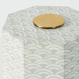 Bone Inlay Dining Table with Glass Top Bone Inlay Dining Table with Glass Top