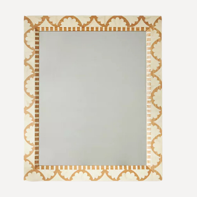 Bone & Timber Inlay Mirror : Fantail : Natural