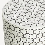 Bone Inlay Side Table : Tri-Square : Grey Bone Inlay Side Table : Tri-Square : Grey
