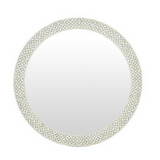 Bone Inlay Round Mirror : Starburst Bone Inlay Round Mirror : Starburst