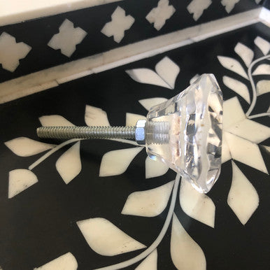 Dresser Knob : Clear Crystal Look