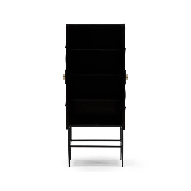 Bone Inlay Bar Cabinet :  Abstract : Black & White Bone Inlay Bar Cabinet :  Abstract : Black & White