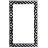 Bone Inlay Rectangular Mirror : Gothic : Black Bone Inlay Rectangular Mirror : Gothic : Black
