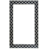 Bone Inlay Rectangular Mirror : Gothic : Black Bone Inlay Rectangular Mirror : Gothic : Black