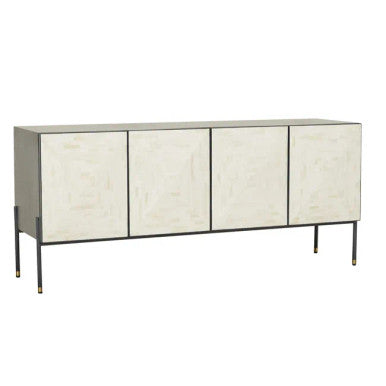 Bone Inlay Buffet with Iron Frame