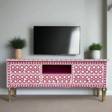 Bone Inlay TV Sideboard : Hexafloral Bone Inlay TV Sideboard : Hexafloral