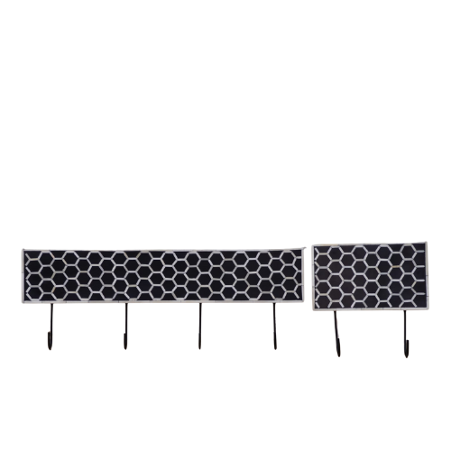 Bone Inlay Small Wall Hook : Abela : Black Bone Inlay Small Wall Hook : Abela : Black