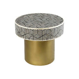 Bone Inlay Round Side Table Bone Inlay Round Side Table