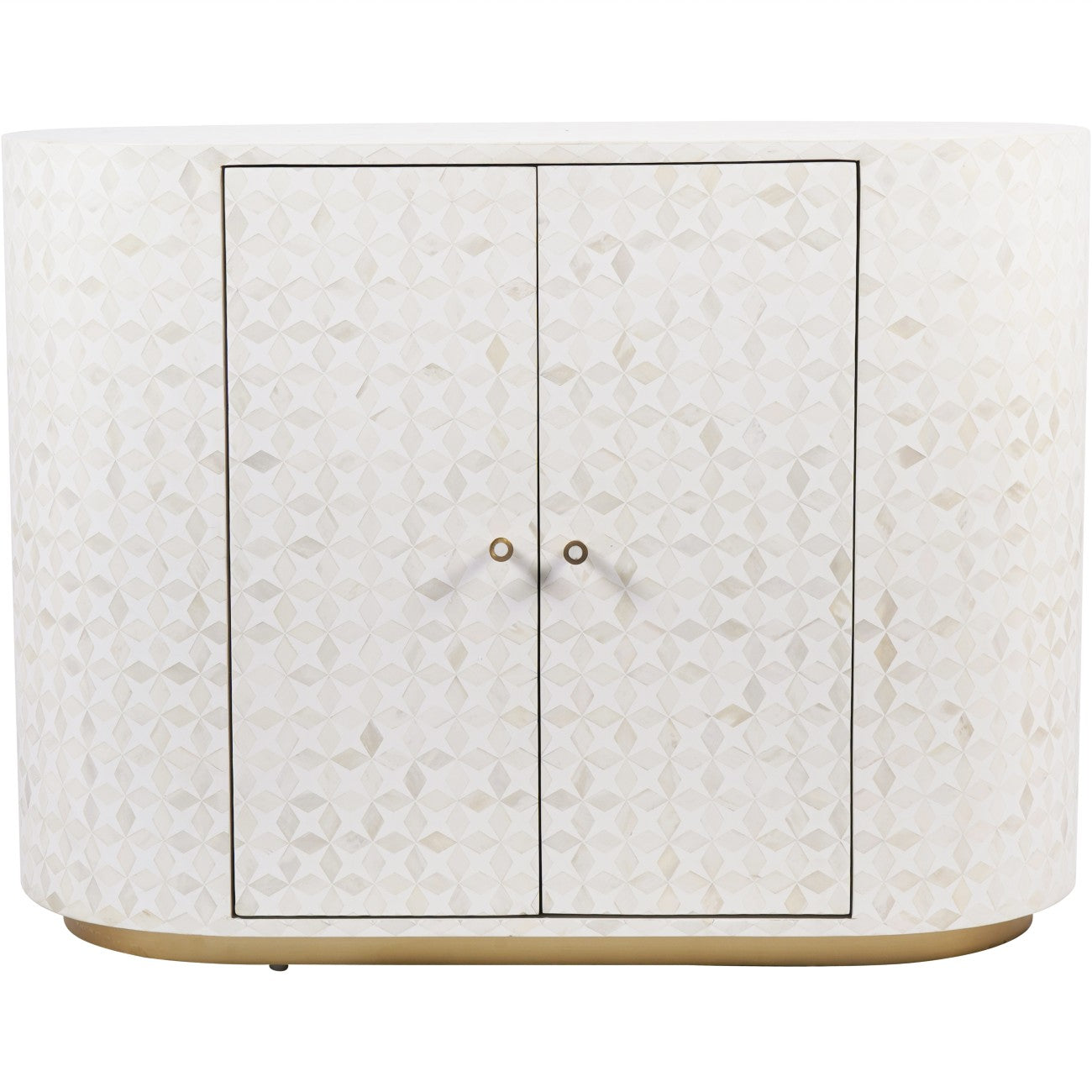 Bone Inlay 2 Door Cabinet : Tara : White Bone Inlay 2 Door Cabinet : Tara : White