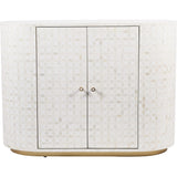 Bone Inlay 2 Door Cabinet : Tara : White Bone Inlay 2 Door Cabinet : Tara : White