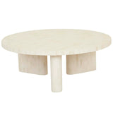Bone Inlay Round Coffee Table : Brickwork : Natural Bone Inlay Round Coffee Table : Brickwork : Natural