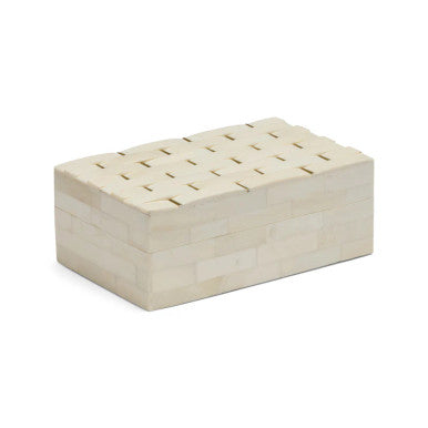 Bone Inlay Rectangular Box : Interlace : Natural