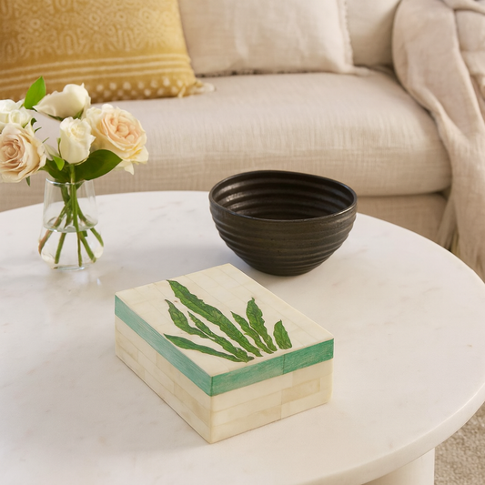 Bone Trinket Box - Fern