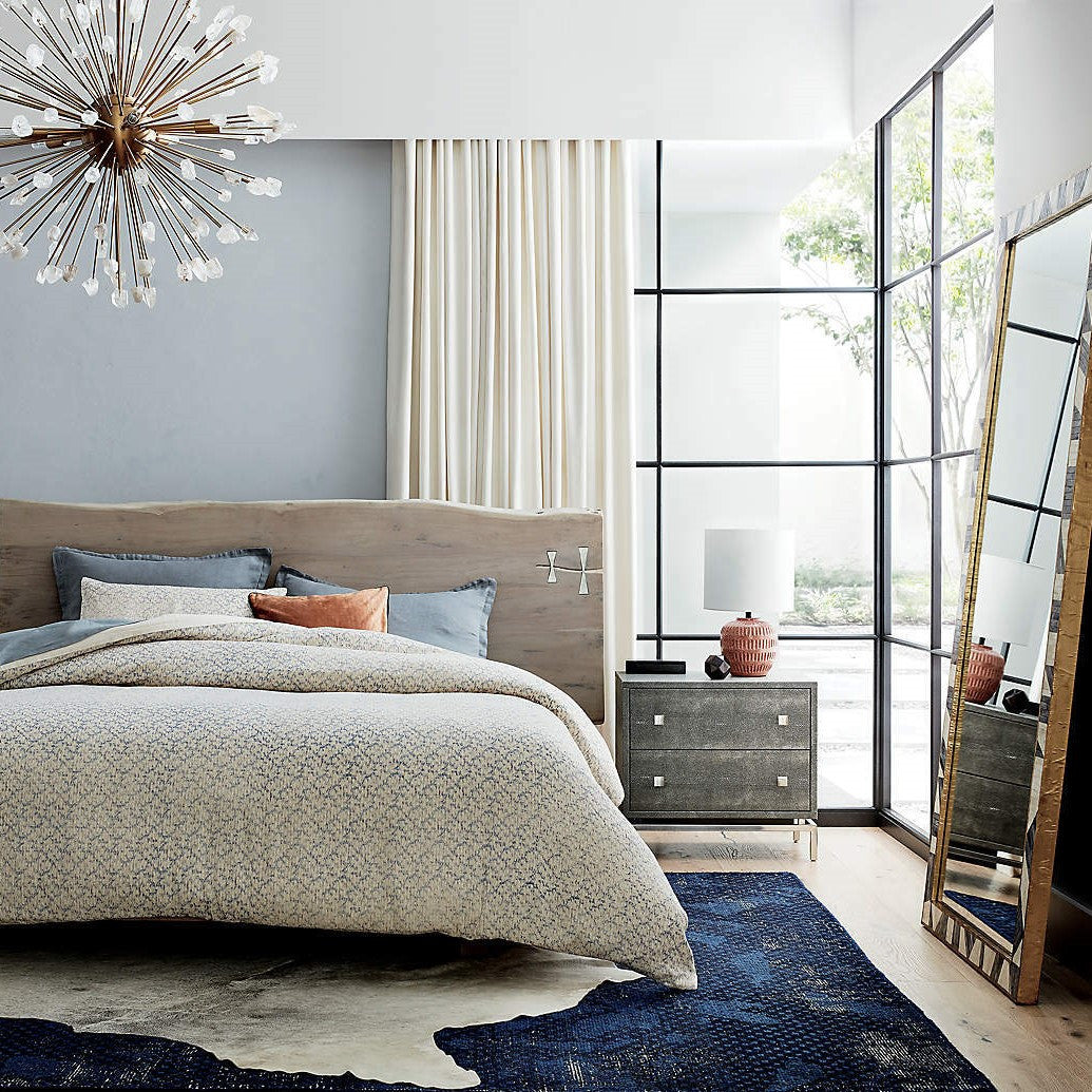 Bone Inlay Floor Mirror : Two-Tone Bone Inlay Floor Mirror : Two-Tone