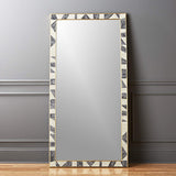 Bone Inlay Floor Mirror : Two-Tone Bone Inlay Floor Mirror : Two-Tone