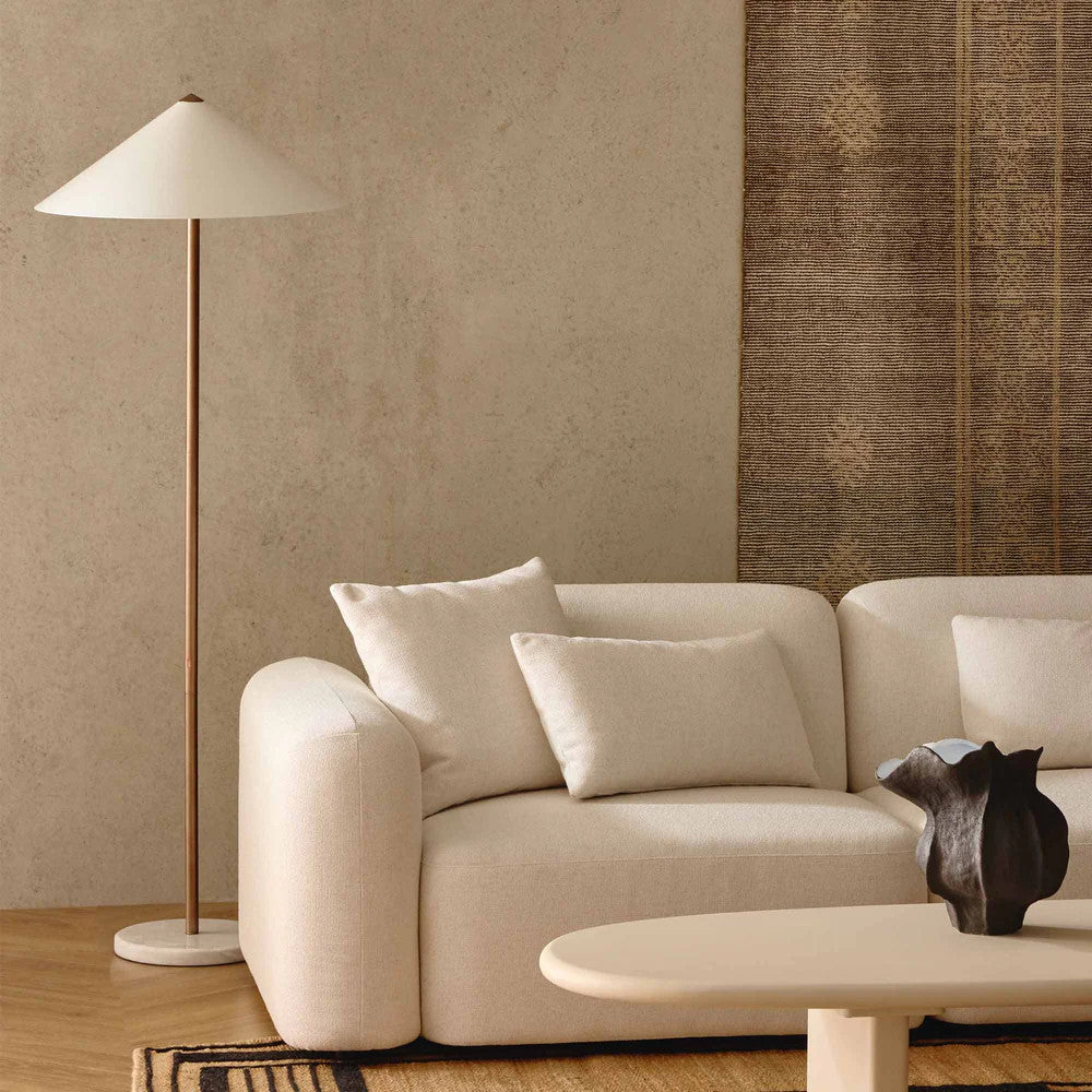 Sentinel Floor Lamp : White Marble Base Sentinel Floor Lamp : White Marble Base