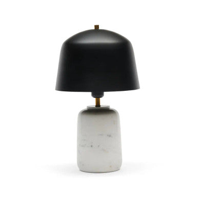Marble Lamp with Matte Metal Shade