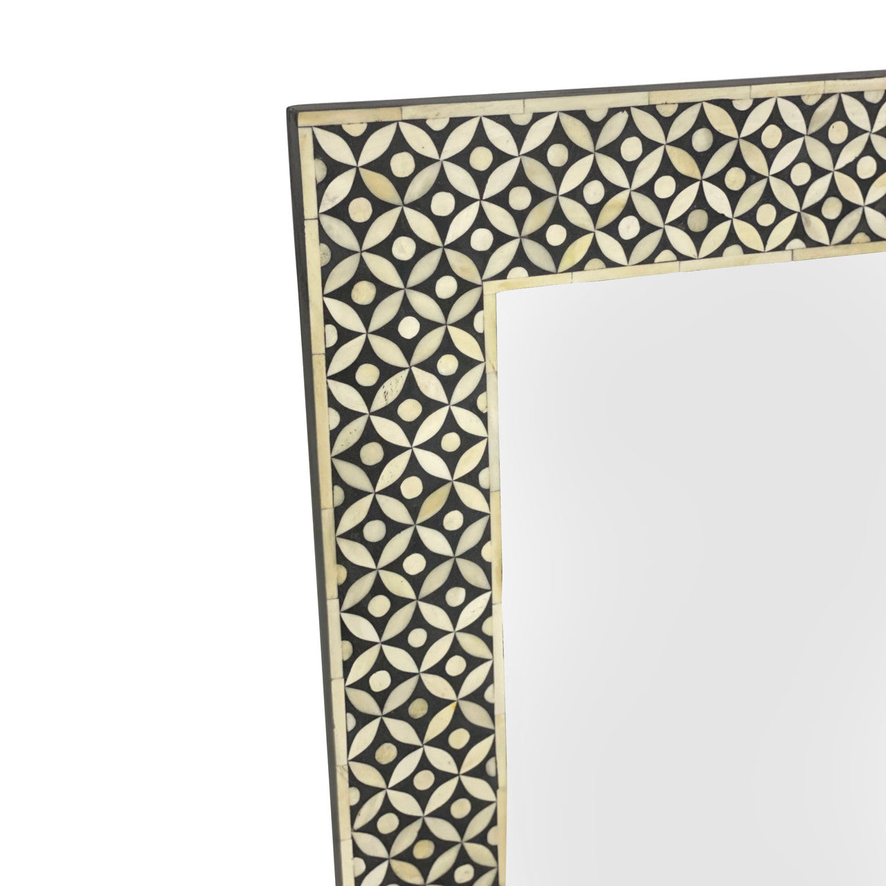 Bone Inlay Rectangle Mirror : Starburst : Black Bone Inlay Rectangle Mirror : Starburst : Black