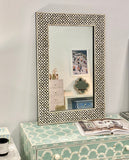 Bone Inlay Rectangle Mirror : Starburst : Black Bone Inlay Rectangle Mirror : Starburst : Black