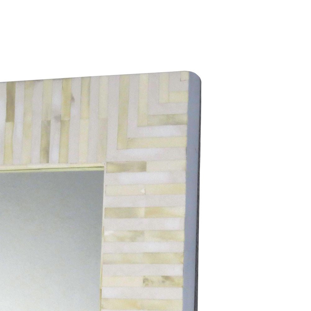 Bone Inlay Wall Mirror : Stripe : Natural Bone Inlay Wall Mirror : Stripe : Natural