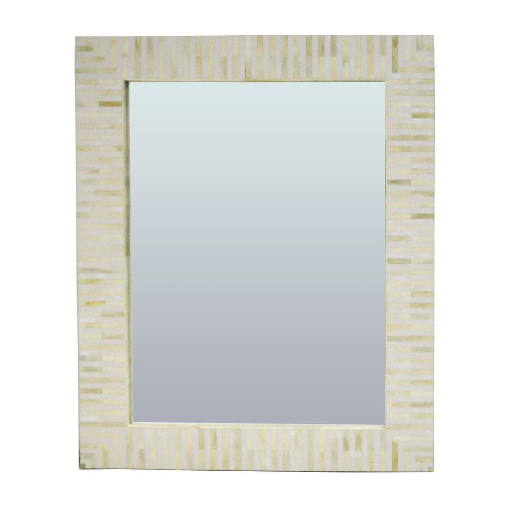 Bone Inlay Wall Mirror : Stripe : Natural Bone Inlay Wall Mirror : Stripe : Natural