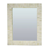Bone Inlay Wall Mirror : Stripe : Natural Bone Inlay Wall Mirror : Stripe : Natural