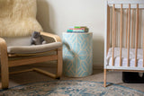Bone Inlay Side Table : Abstract : Blue Bone Inlay Side Table : Abstract : Blue