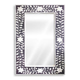 Bone Inlay Rectangular Mirror : Grey Bone Inlay Rectangular Mirror : Grey