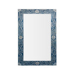 Bone Inlay Rectangular Mirror : Indigo Bone Inlay Rectangular Mirror : Indigo