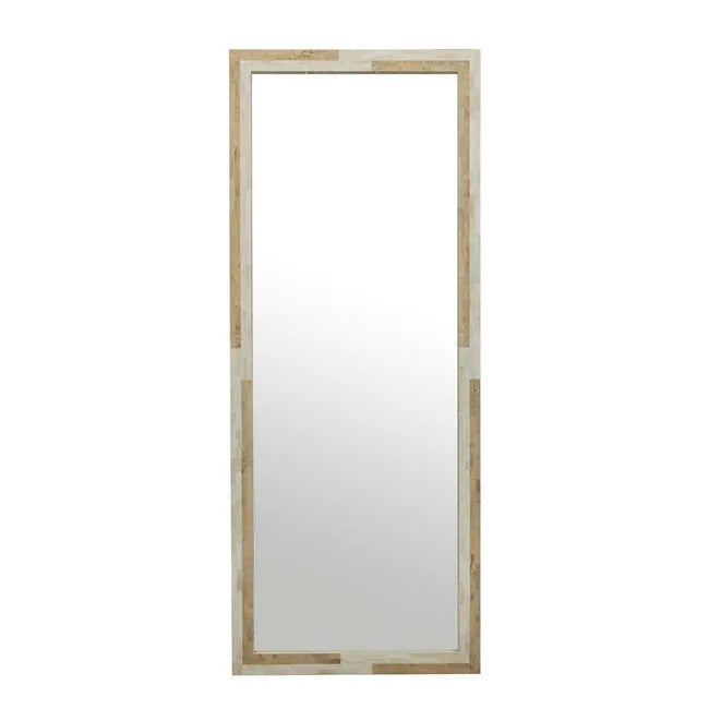 Bone Inlay Tall Mirror : Natural & White Bone Inlay Tall Mirror : Natural & White
