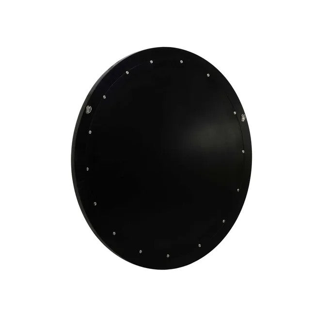 Bone Inlay Round Mirror : Black & White Bone Inlay Round Mirror : Black & White