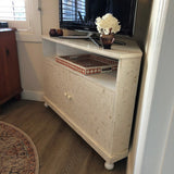 Bone Inlay Corner Cabinet : Floral : White Bone Inlay Corner Cabinet : Floral : White