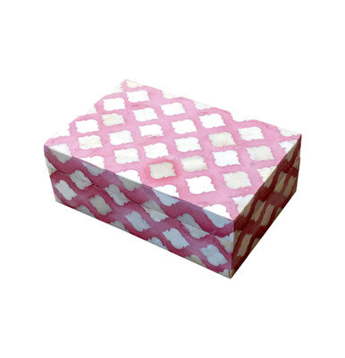 Bone Inlay Small Gift Box : Moroccan : Pink