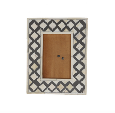 Bone Inlay Frame : Moroccan : Charcoal