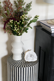 Bone Inlay Side Table : Stripe : Black Bone Inlay Side Table : Stripe : Black