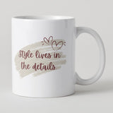 Limited Edition Mahlia Interiors Mug : Style Lives in the Details Limited Edition Mahlia Interiors Mug : Style Lives in the Details
