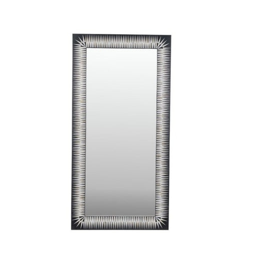 Bone Inlay Floor Mirror : Zebra