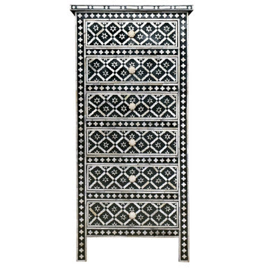 Bone Inlay Tallboy : Ogee : Charcoal