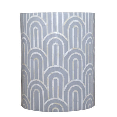 Bone Inlay Side Table : Arches : Blue-Grey